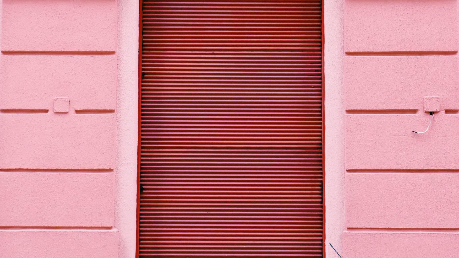 Pink shed siding