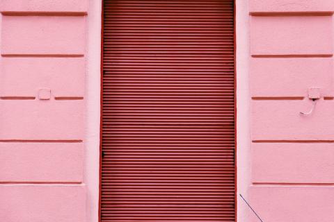 Pink shed siding